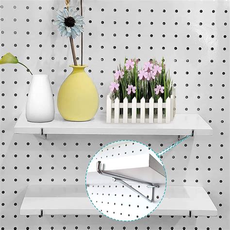 metal pegboard brackets|4 inch pegboard shelf brackets.